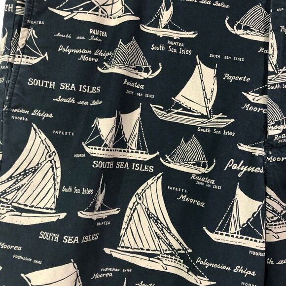 J. Crew Men's Boat Patterned navy blue Stanton Short Size 38 ships nautical sail - Picture 6 of 11